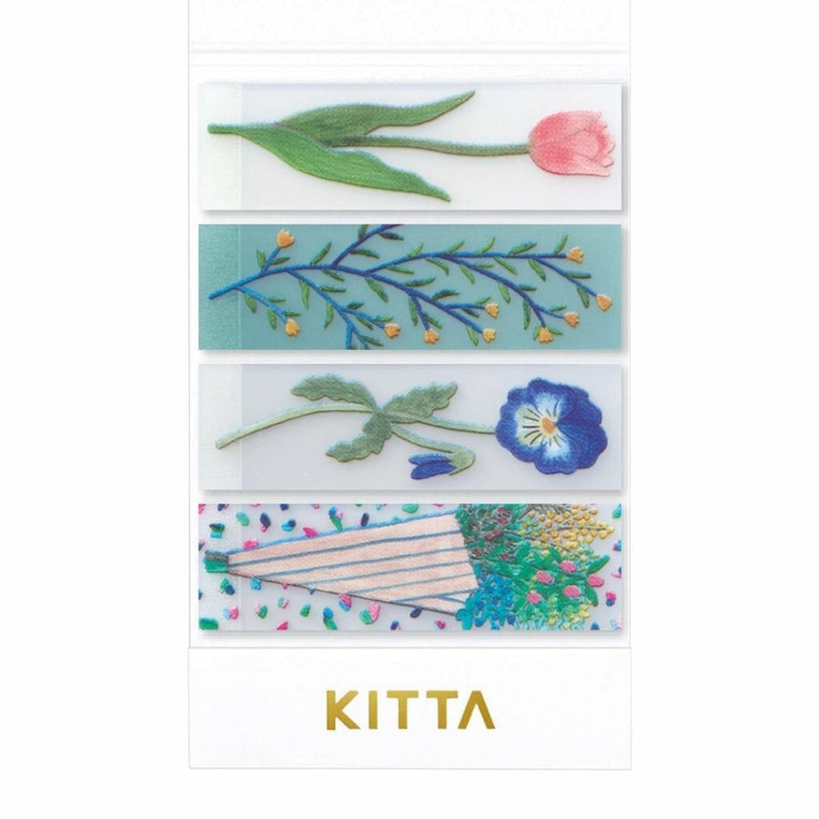 KITTA Clear Washi Tape Strips - Flower - King Jim