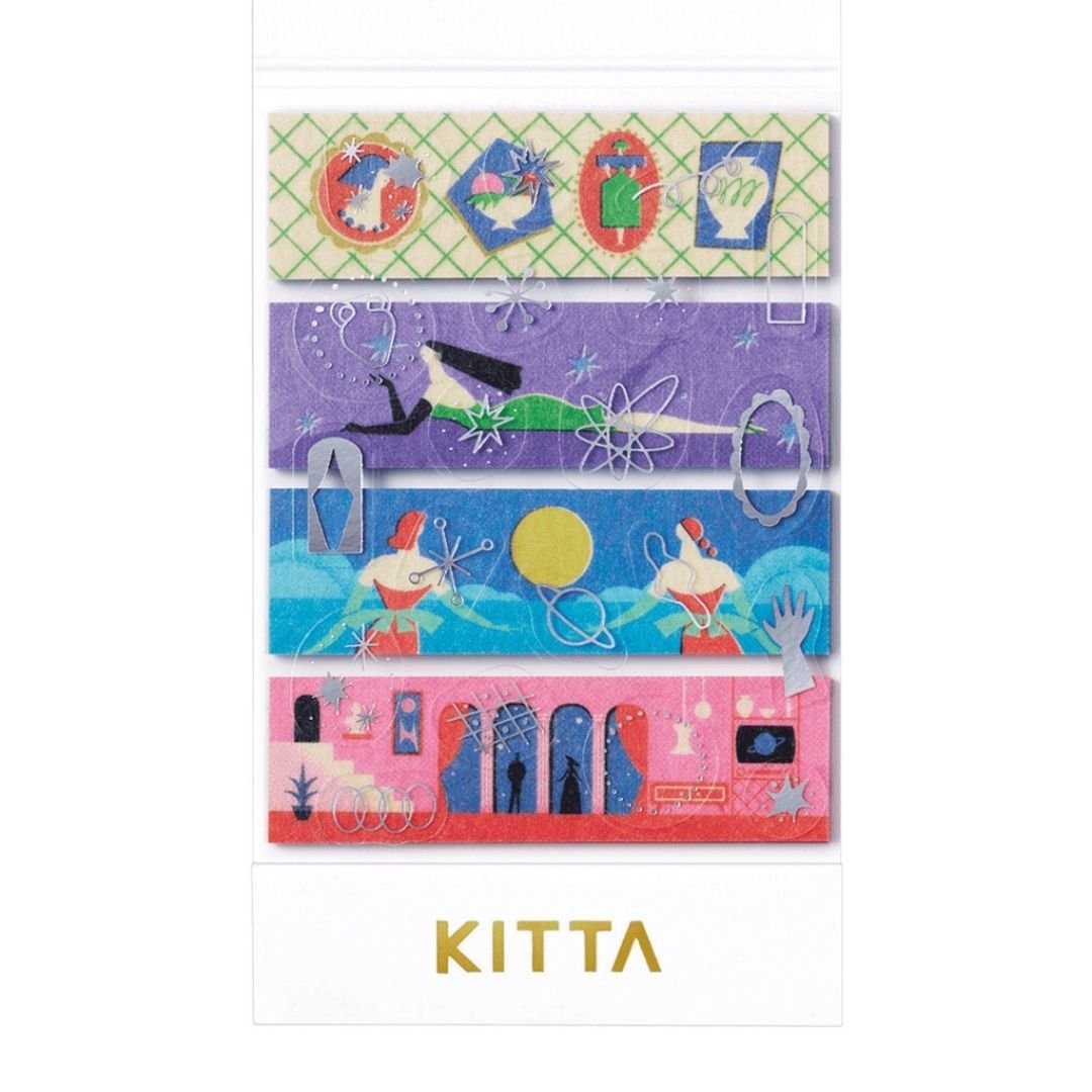 KITTA Clear Washi Tape Strips - Planet - King Jim