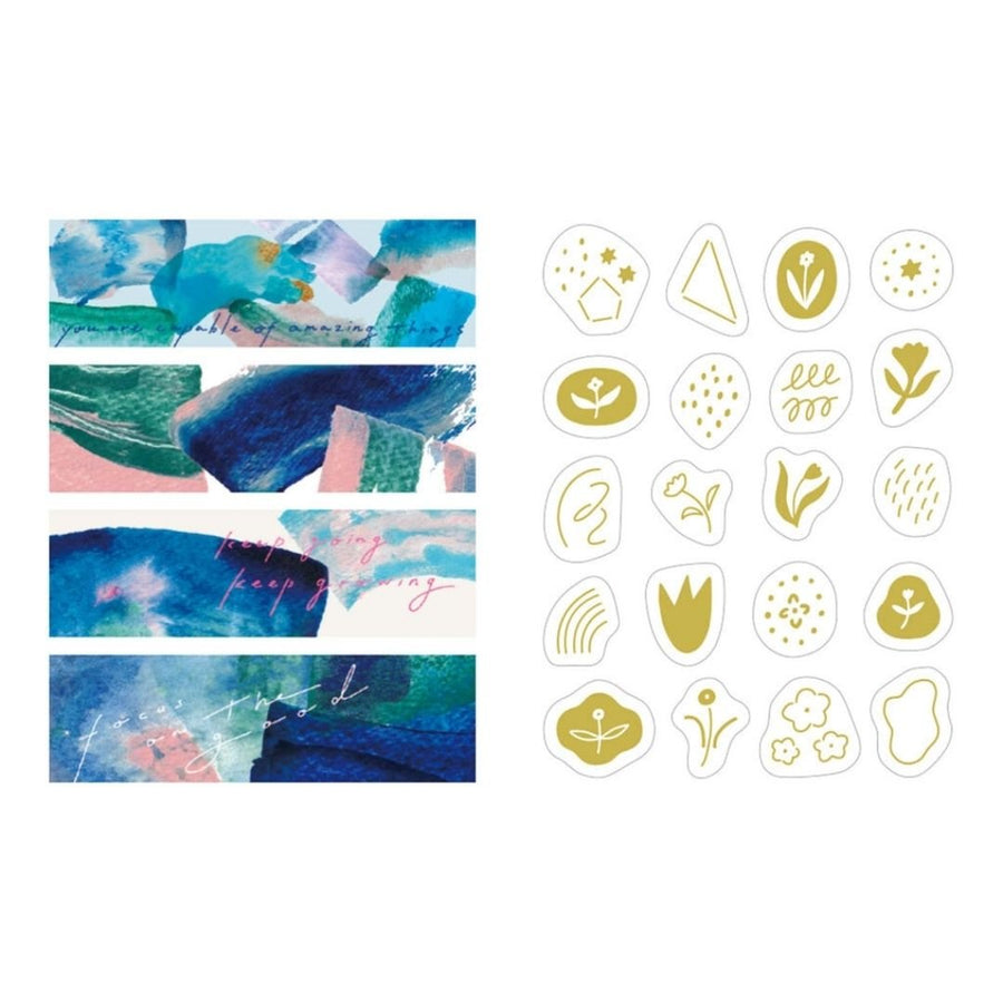 KITTA Clear Washi Tape Strips - Watercolour - King Jim