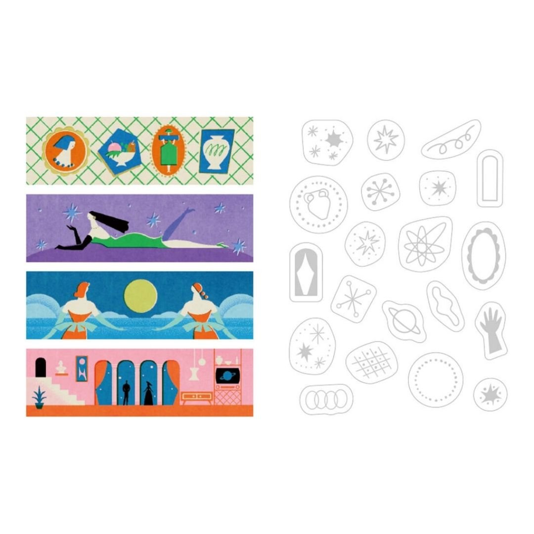 KITTA Collage Planet Washi Paper Strips - King Jim