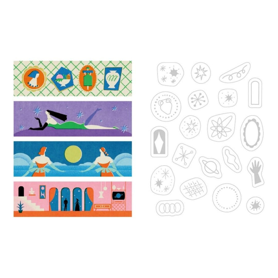 KITTA Collage Planet Washi Paper Strips - King Jim