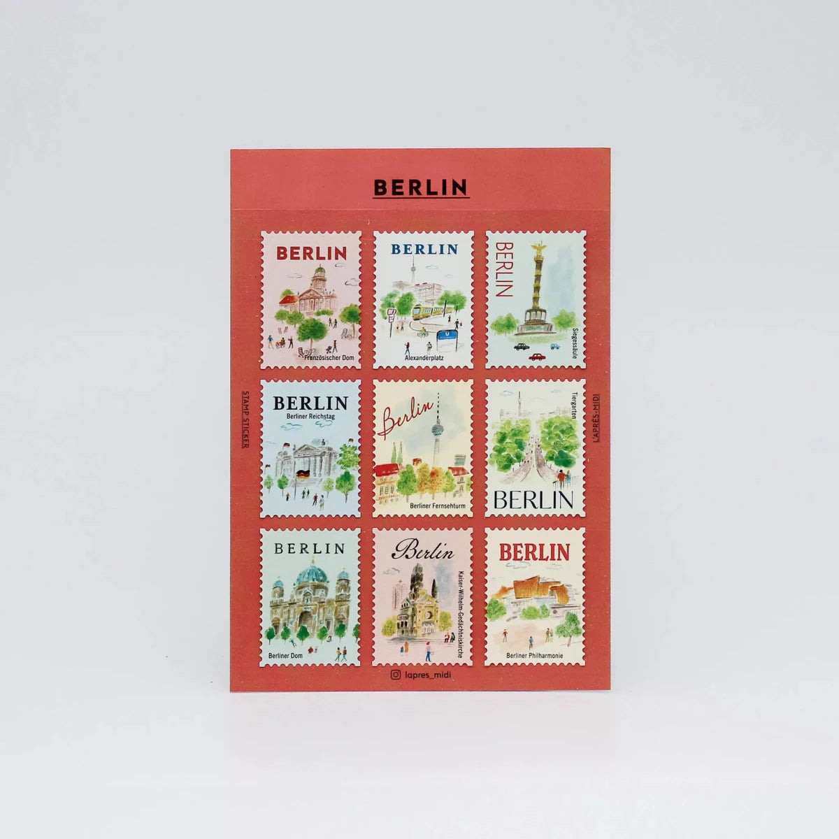 L'Après-Midi Postage Stamp Stickers - Berlin - L'Après-Midi