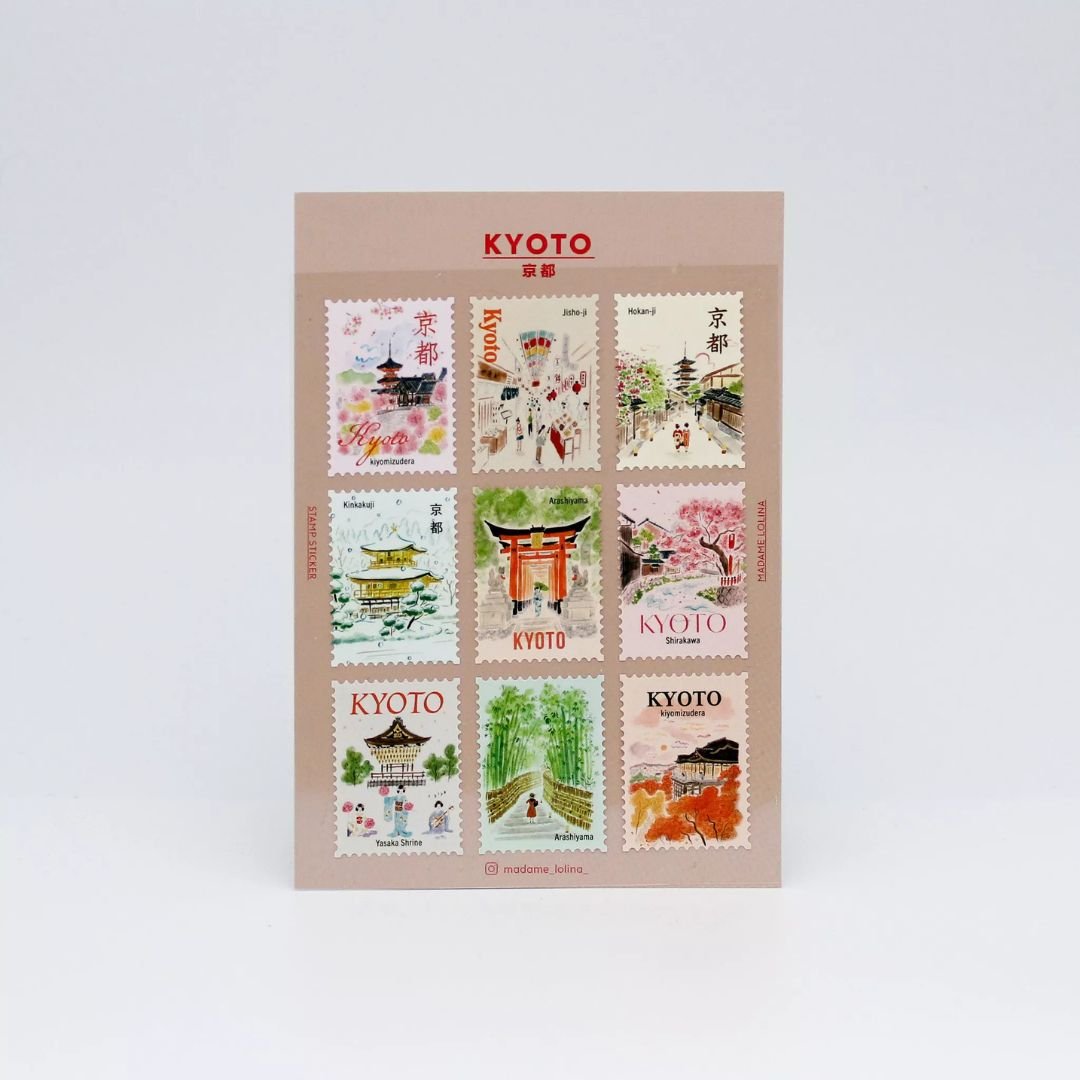 L'Après - Midi Postage Stamp Stickers - Kyoto - L'Après - Midi