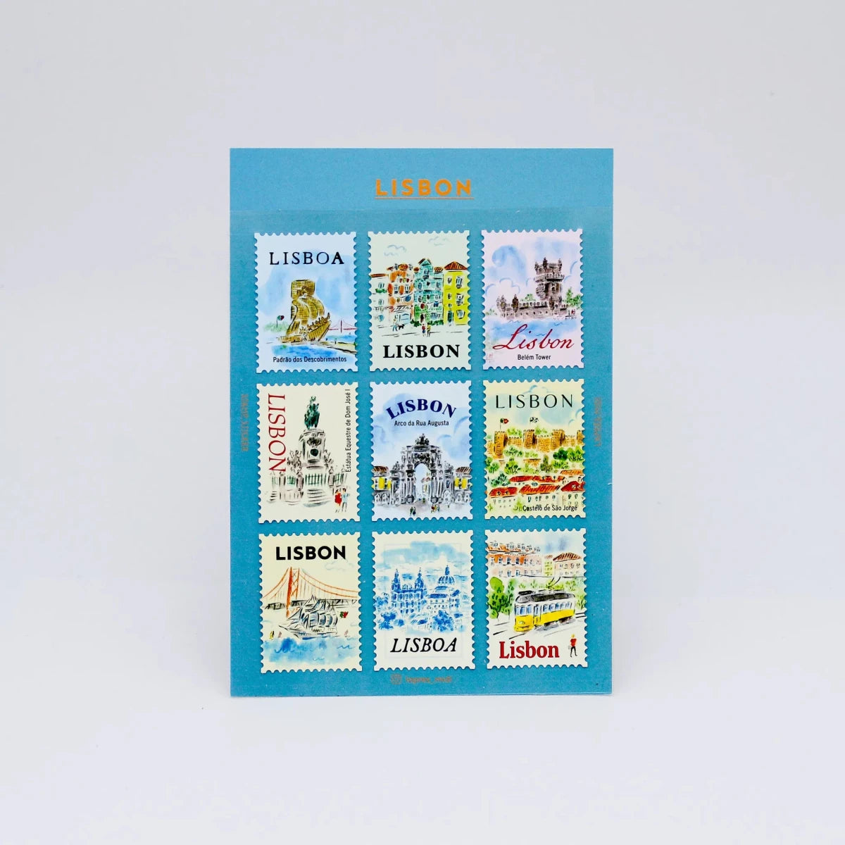 L'Après-Midi Postage Stamp Stickers - Lisbon - L'Après-Midi