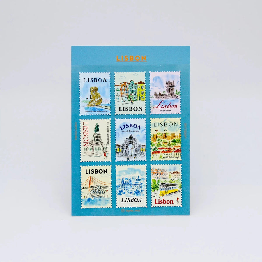 L'Après-Midi Postage Stamp Stickers - Lisbon - L'Après-Midi