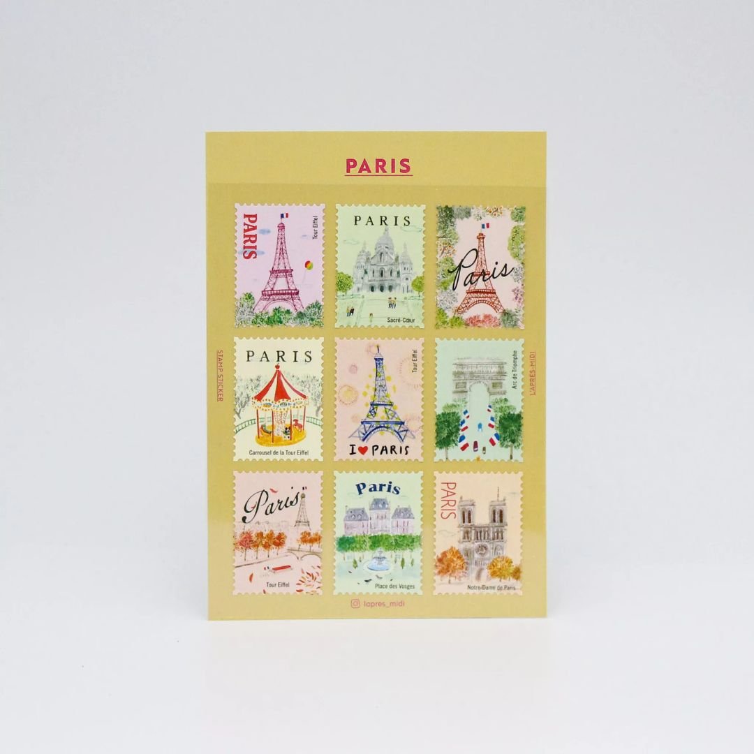 L'Après - Midi Postage Stamp Stickers - Paris 1 - L'Après - Midi