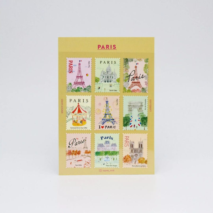 L'Après - Midi Postage Stamp Stickers - Paris 1 - L'Après - Midi
