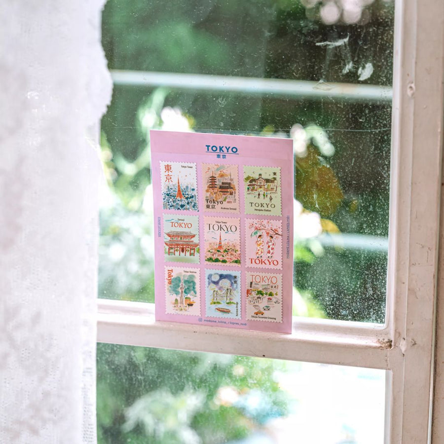 L'Après - Midi Postage Stamp Stickers - Paris 1 - L'Après - Midi