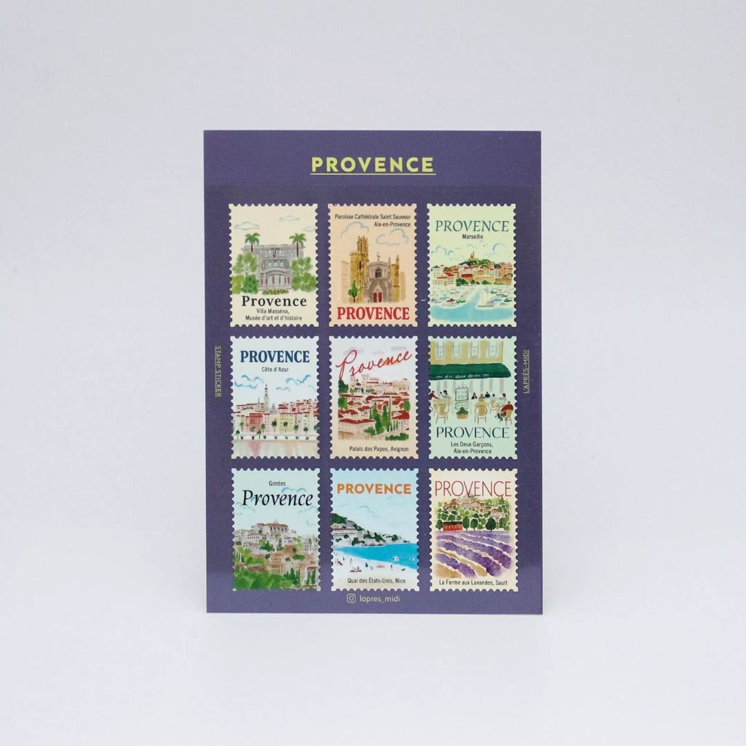 L'Après - Midi Postage Stamp Stickers - Provence - L'Après - Midi