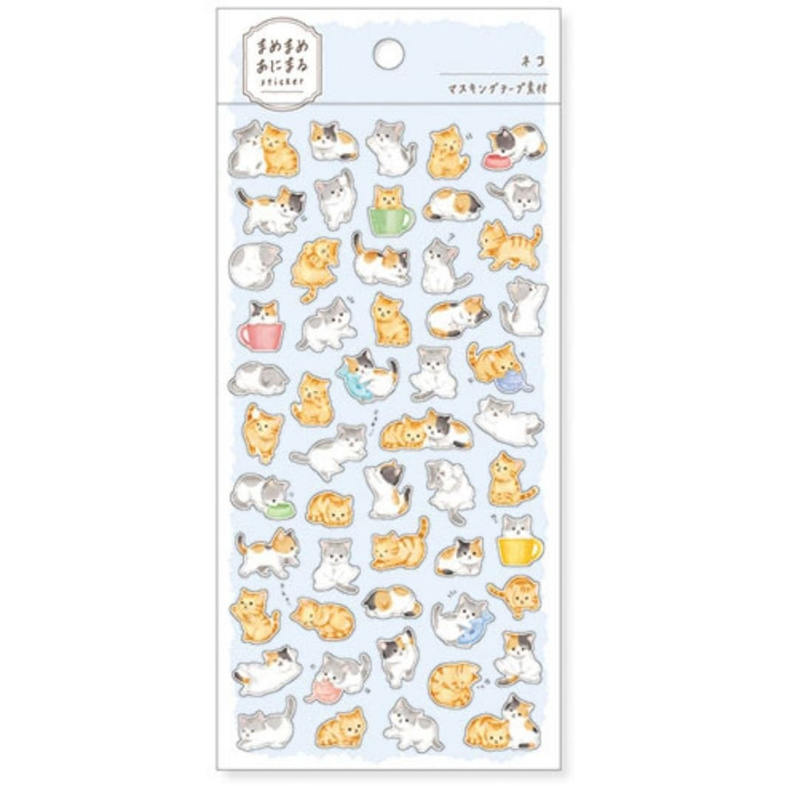 Mamemame Animal Stickers - Cat - Mind Wave