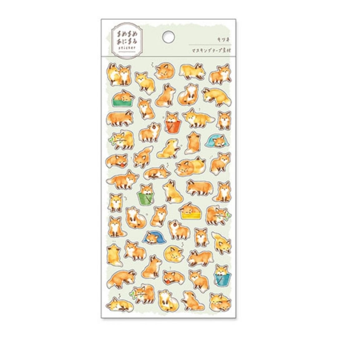 Mamemame Animal Stickers - Fox - Mind Wave