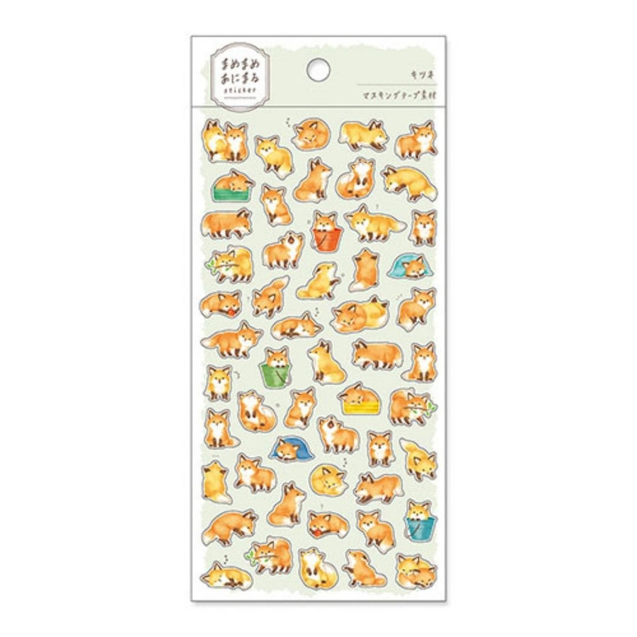 Mamemame Animal Stickers - Fox - Mind Wave