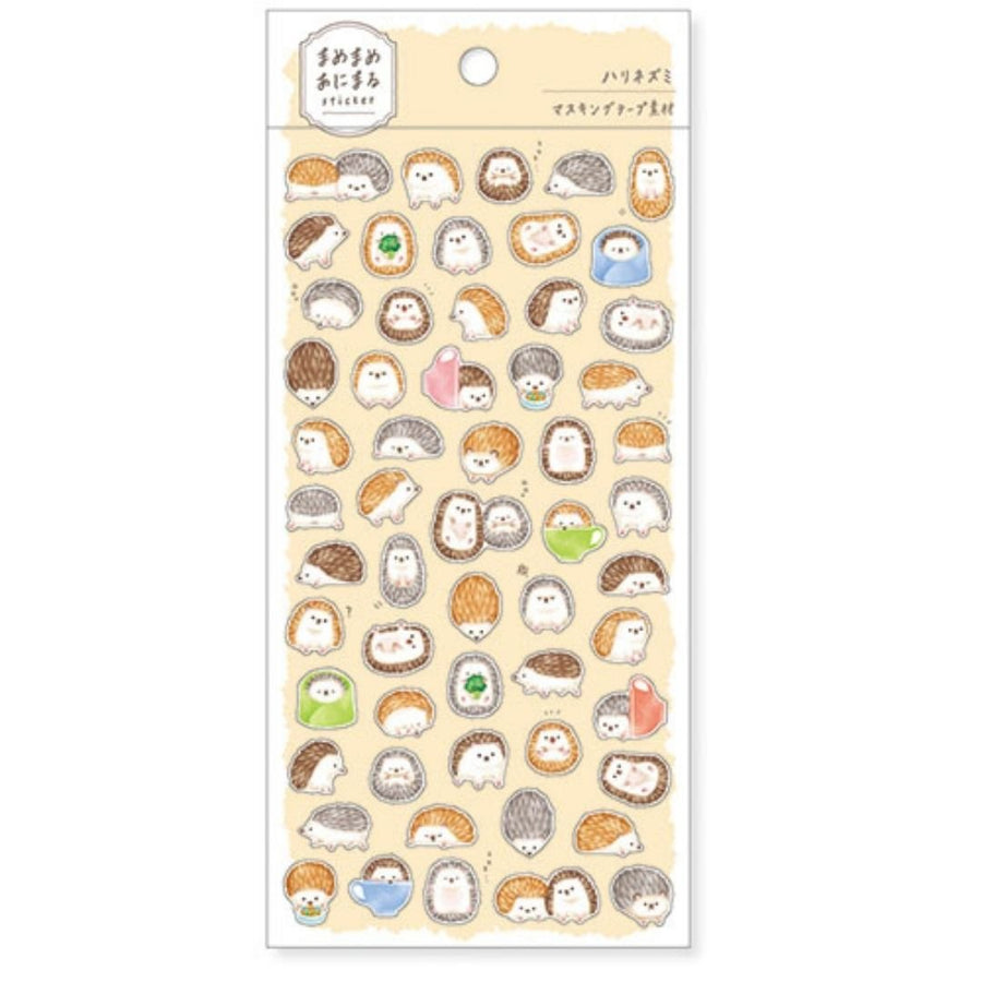 Mamemame Animal Stickers - Hedgehog - Mind Wave