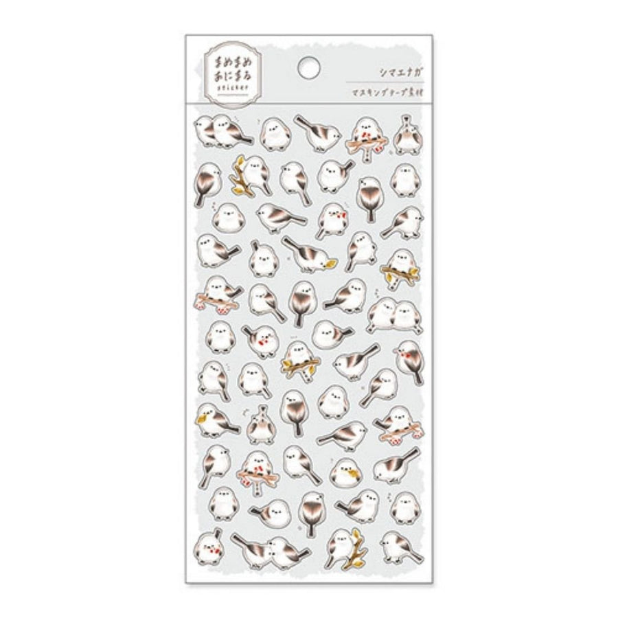Mamemame Animal Stickers - Long-tailed Tit - Mind Wave