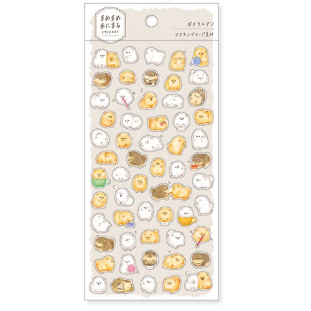 Mamemame Animal Stickers - Pomeranian - Mind Wave