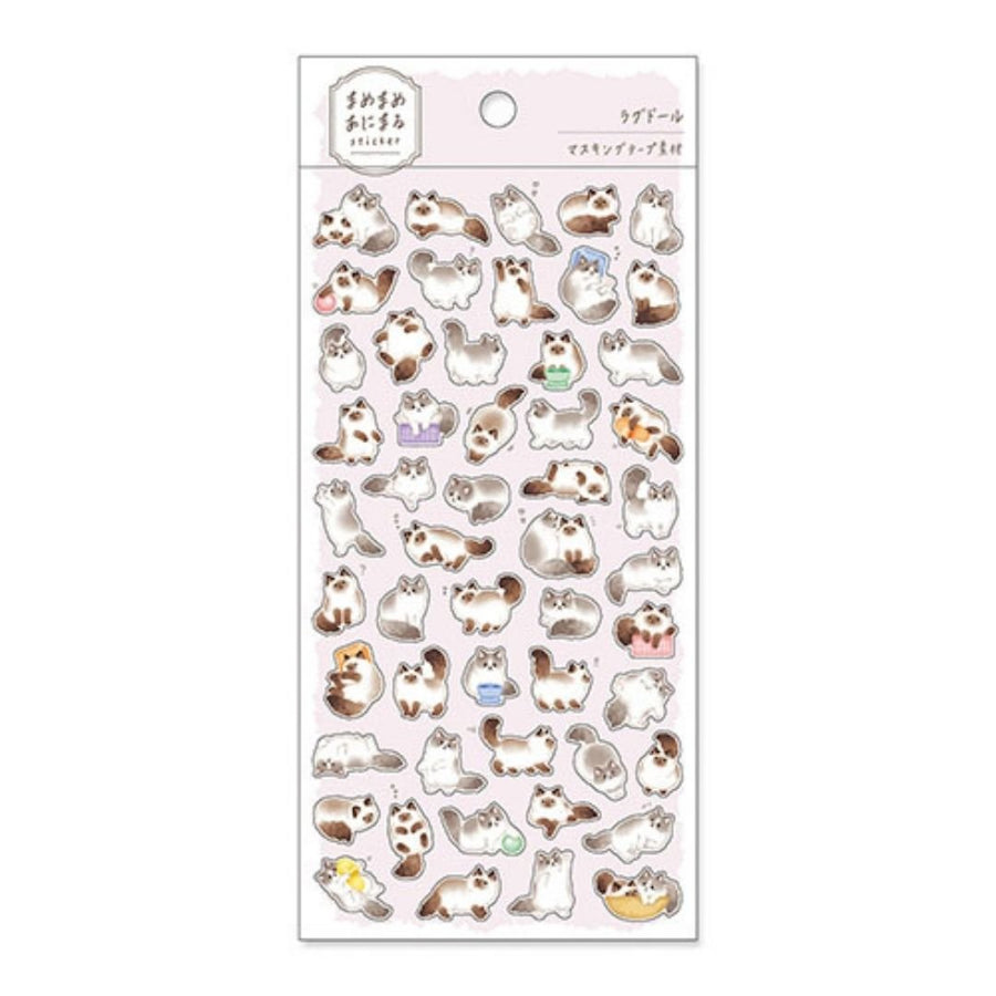 Mamemame Animal Stickers - Ragdoll - Mind Wave