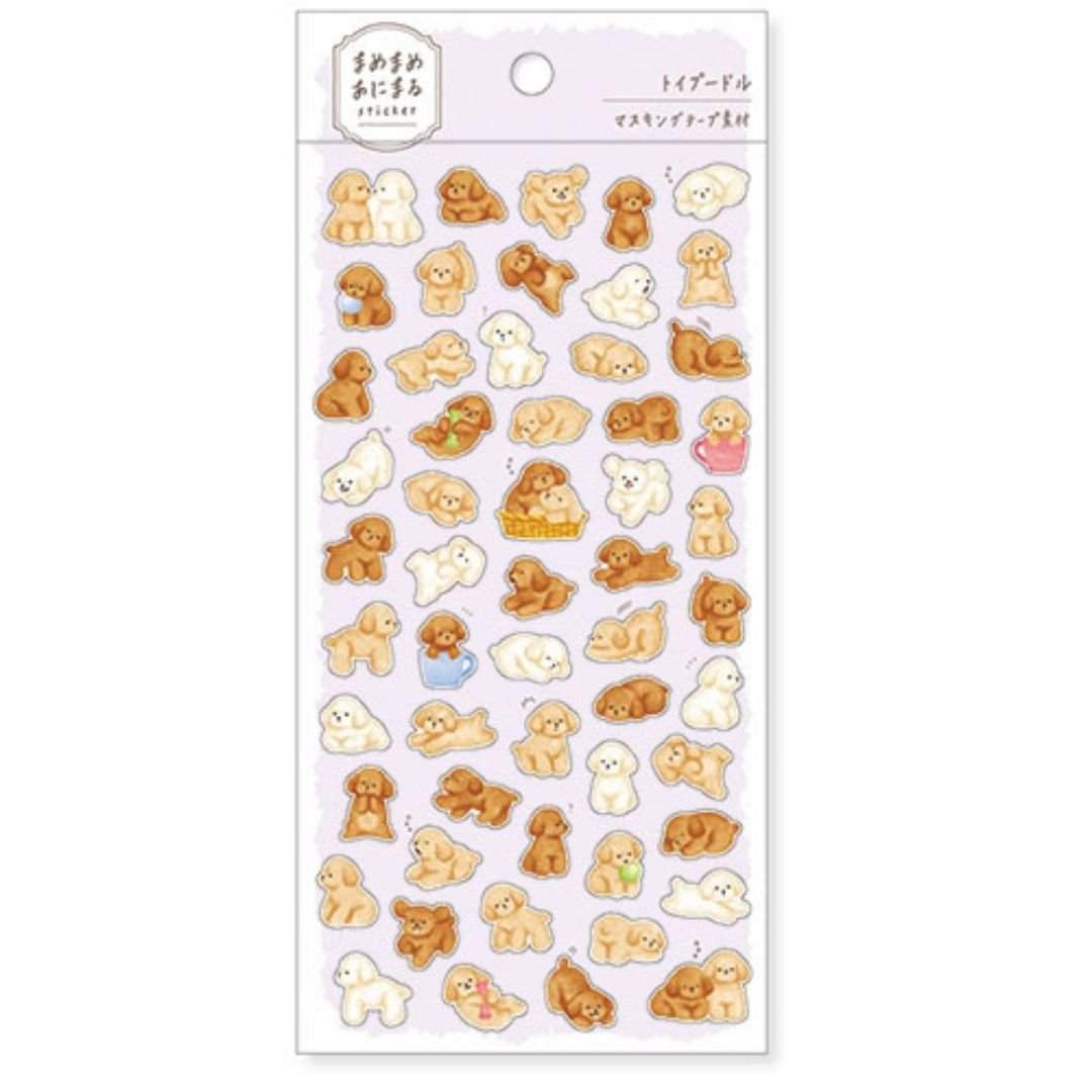 Mamemame Animal Stickers - Toy Poodle - Mind Wave
