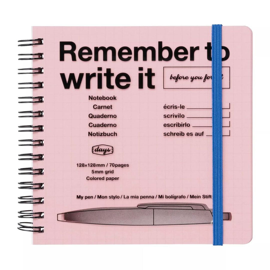 Markstyle Days Square Grid Notebook - Pink - Mark's Inc.