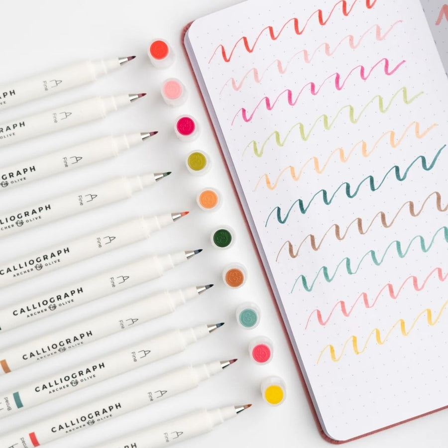 Meadow & Vine Calliograph Pens Set of 10 - Archer & Olive