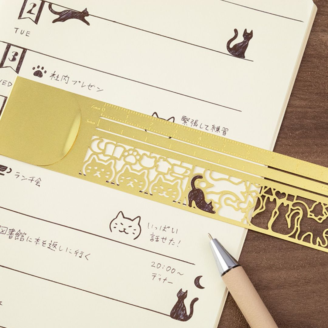 Midori Clip Ruler Cat A - Midori