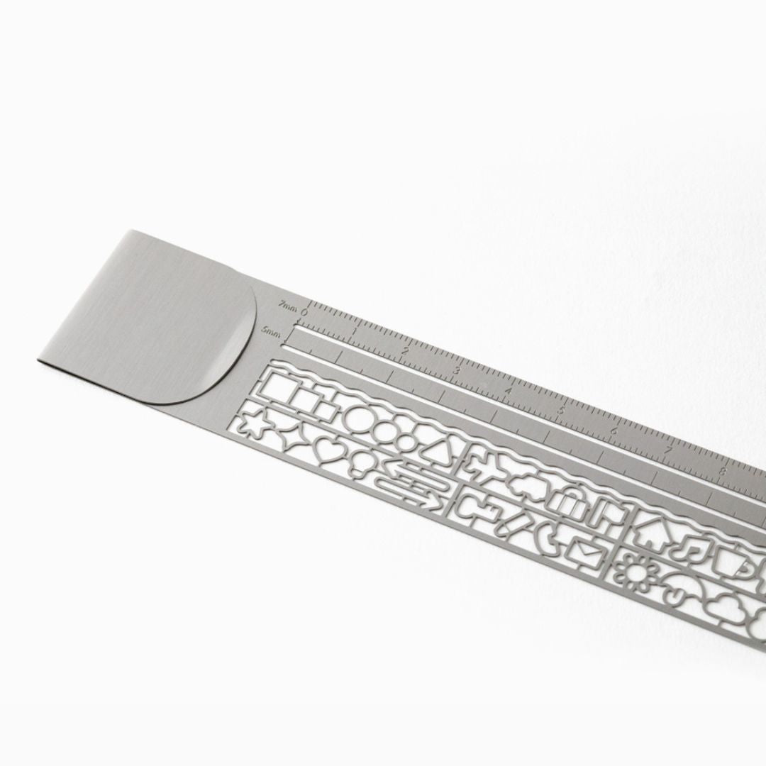 Midori Clip Ruler - Silver - Under the Rowan Trees