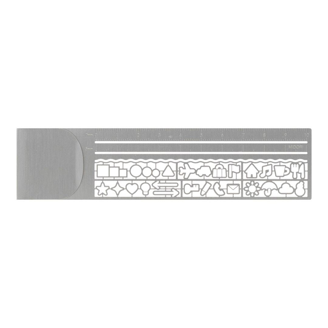Midori Clip Ruler - Silver - Under the Rowan Trees