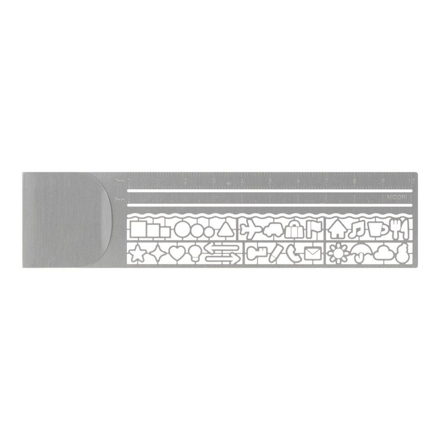 Midori Clip Ruler - Silver - Under the Rowan Trees