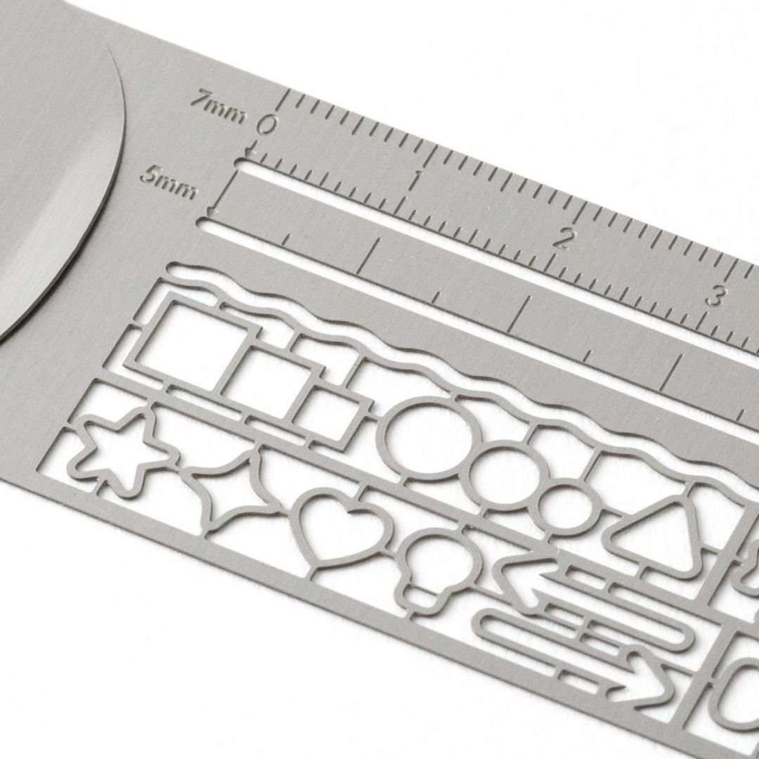 Midori Clip Ruler - Silver - Under the Rowan Trees