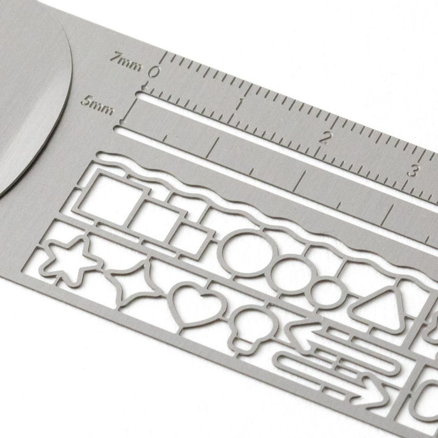 Midori Clip Ruler - Silver - Under the Rowan Trees