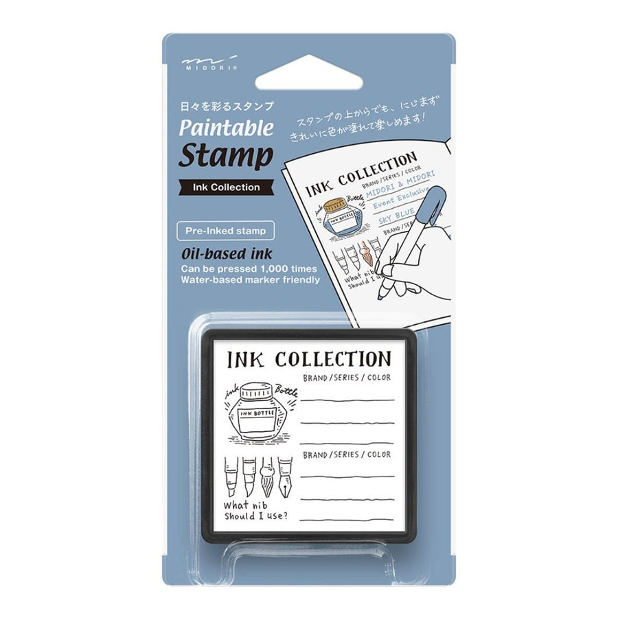 Midori Overseas Exclusive Paintable Stamp Pre-Inked - Ink Collection A - Midori