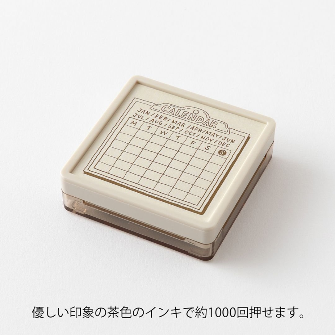 Midori Paintable Stamp Pre-Inked Soft Colour - Calendar - Midori