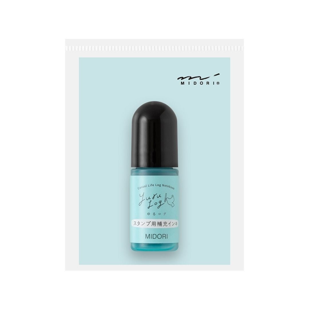Midori Yuru Log Paintable Stamp Ink Refills - Blue