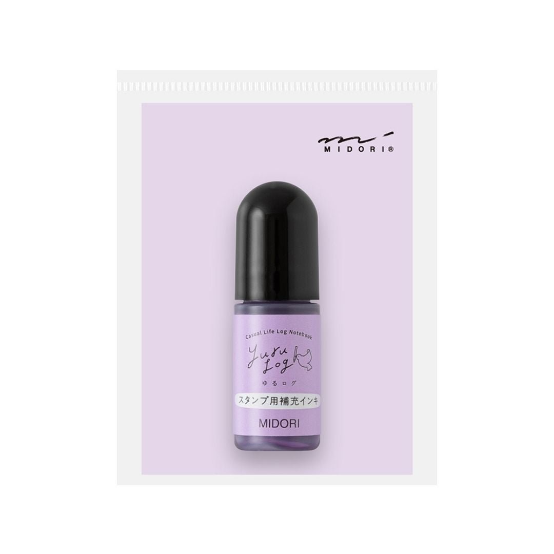 Midori Yuru Log Paintable Stamp Ink Refills - Purple