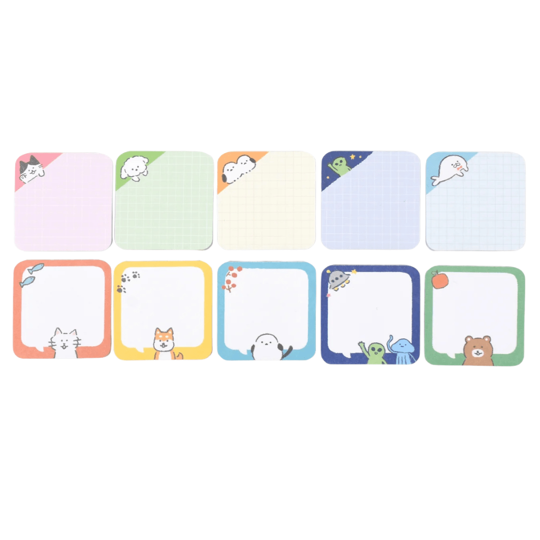Mini Message Sticky Notes - Peeking Cat - Furukawa Shiko