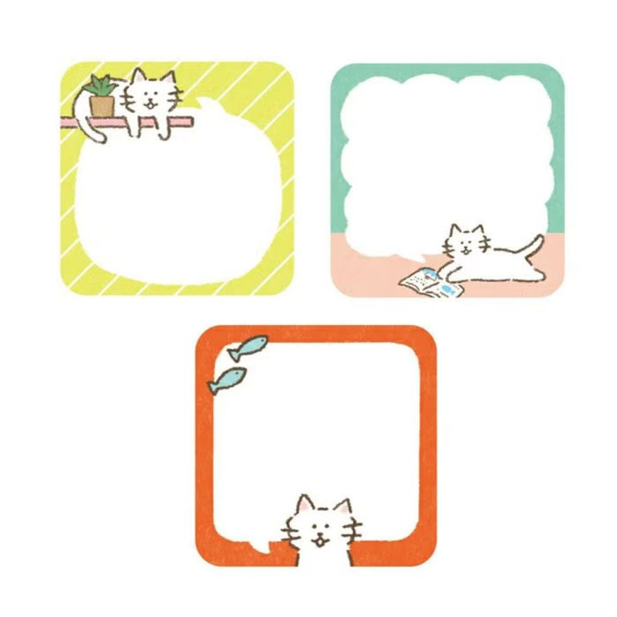 Mini Message Sticky Notes - Speech Bubble Cat - Furukawa Shiko
