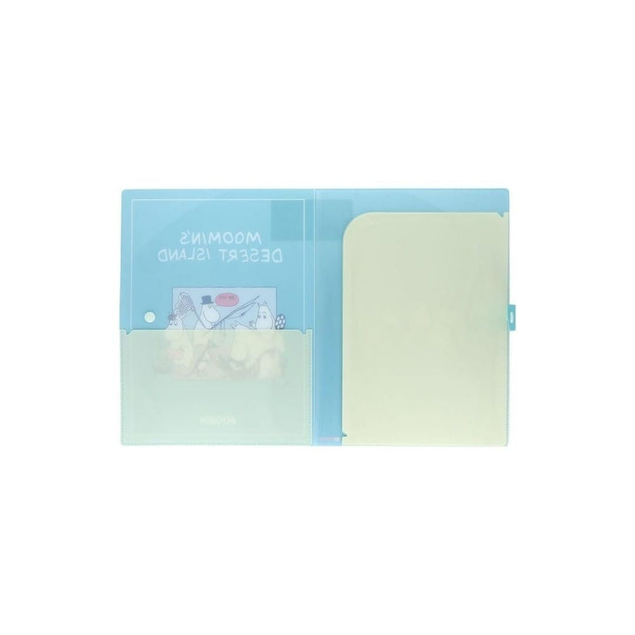 Moomin A4 Multi-Folder with 4 Pockets and Popper - Desert Island - Sun-Star
