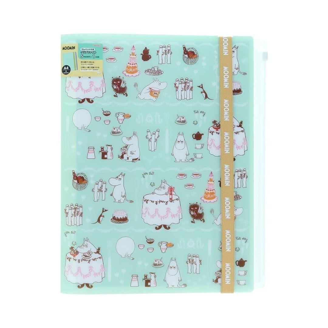 Moomin A4 Multi-Folder with 5 Pockets - Moomin Tea Party - Sun-Star