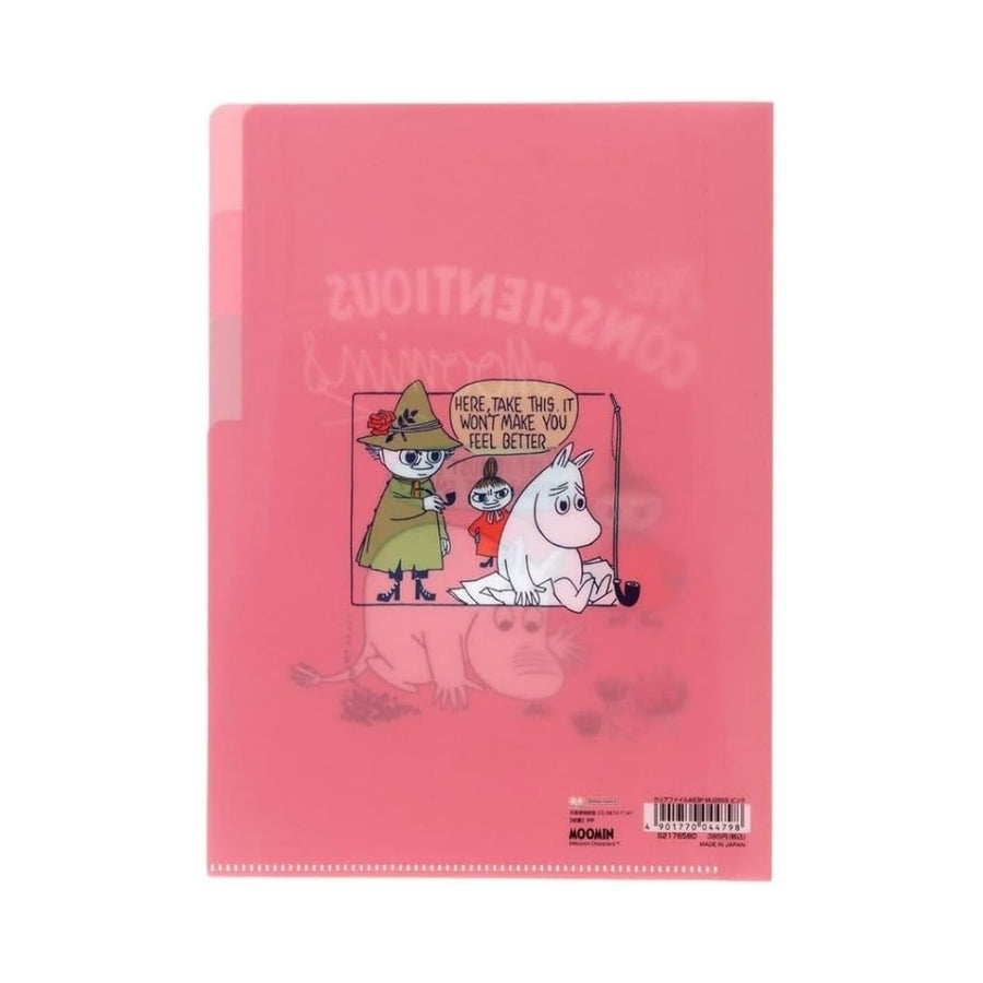 Moomin Clear A5 File with 3 Pockets - Pink - Sun-Star