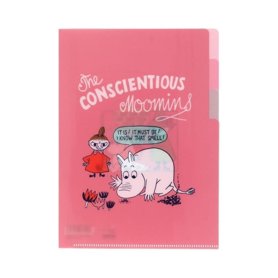 Moomin Clear A5 File with 3 Pockets - Pink - Sun-Star