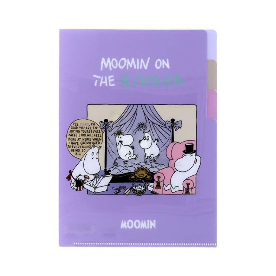 Moomin Clear A5 File with 3 Pockets - Purple - Sun-Star