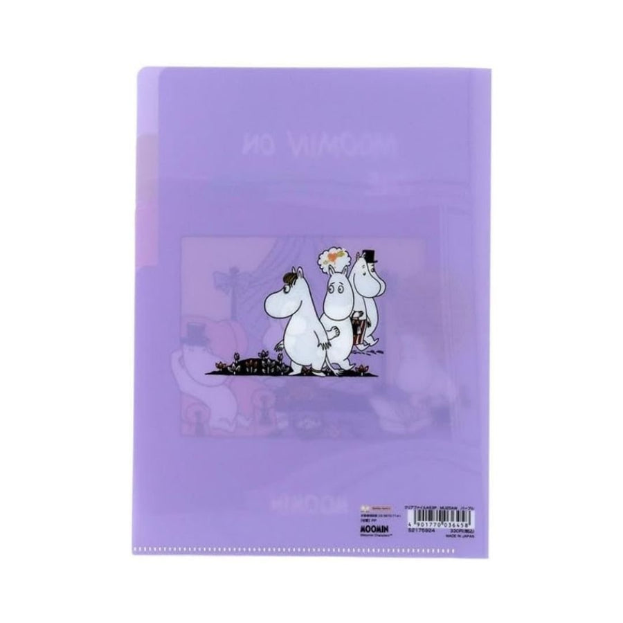 Moomin Clear A5 File with 3 Pockets - Purple - Sun-Star
