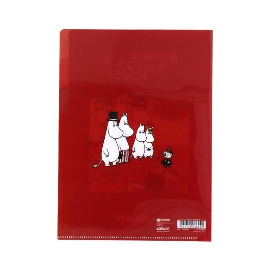 Moomin Clear A5 File with 3 Pockets - Red - Sun-Star