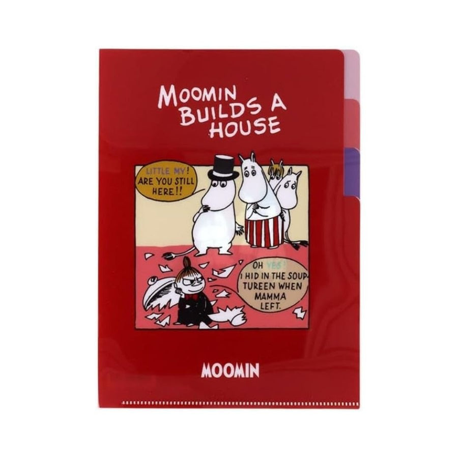 Moomin Clear A5 File with 3 Pockets - Red - Sun-Star