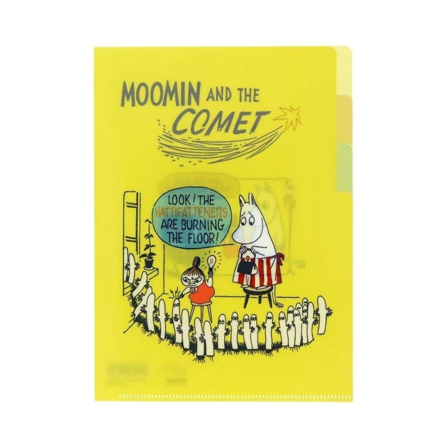 Moomin Clear A5 File with 3 Pockets - Yellow - Sun-Star