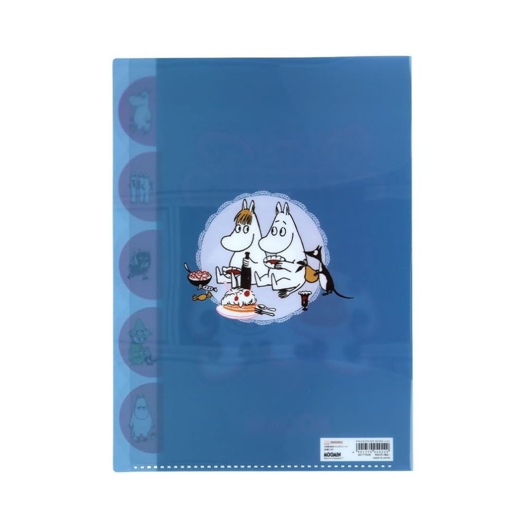 Moomin Tea Party A4 Clear File with 5 Pockets - Sun-Star