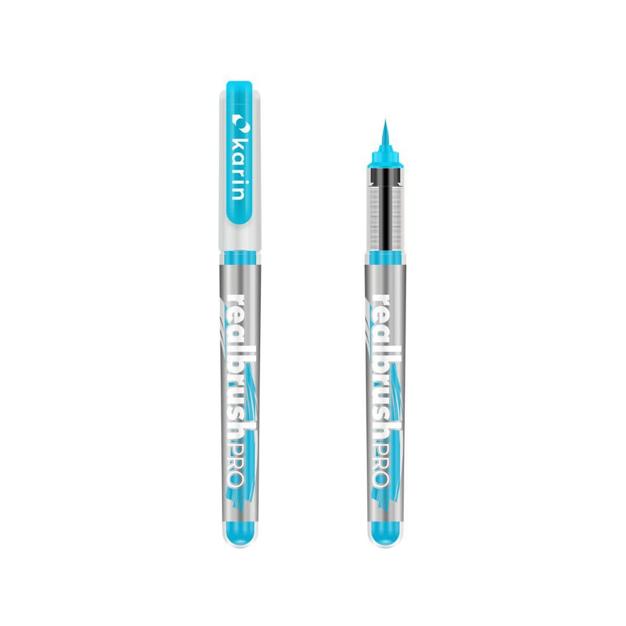 Neon Realbrush Pro - Karin Brush Tip Pens-Pens-Karin-Neon Blue