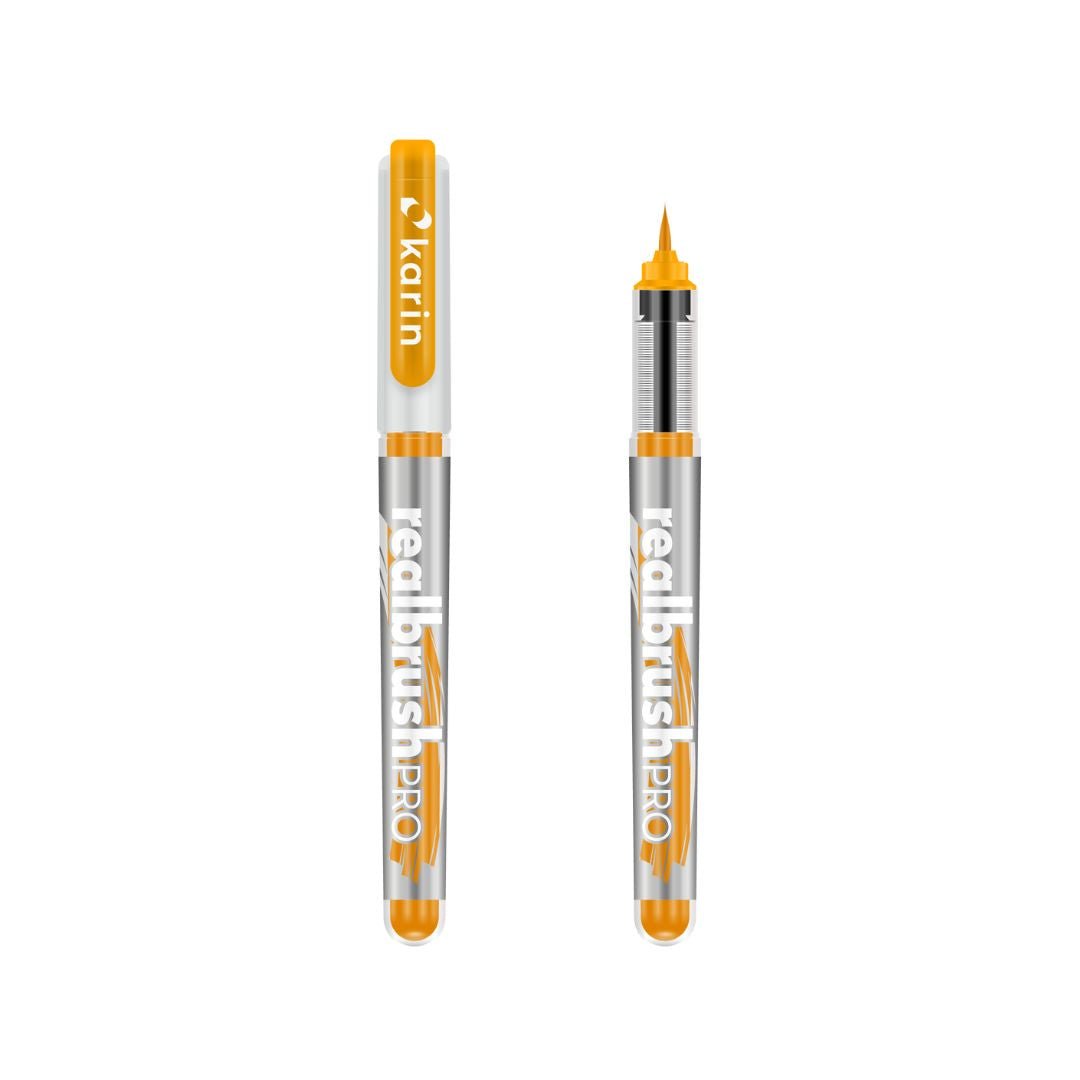 Neon Realbrush Pro - Karin Brush Tip Pens-Pens-Karin-Neon Orange