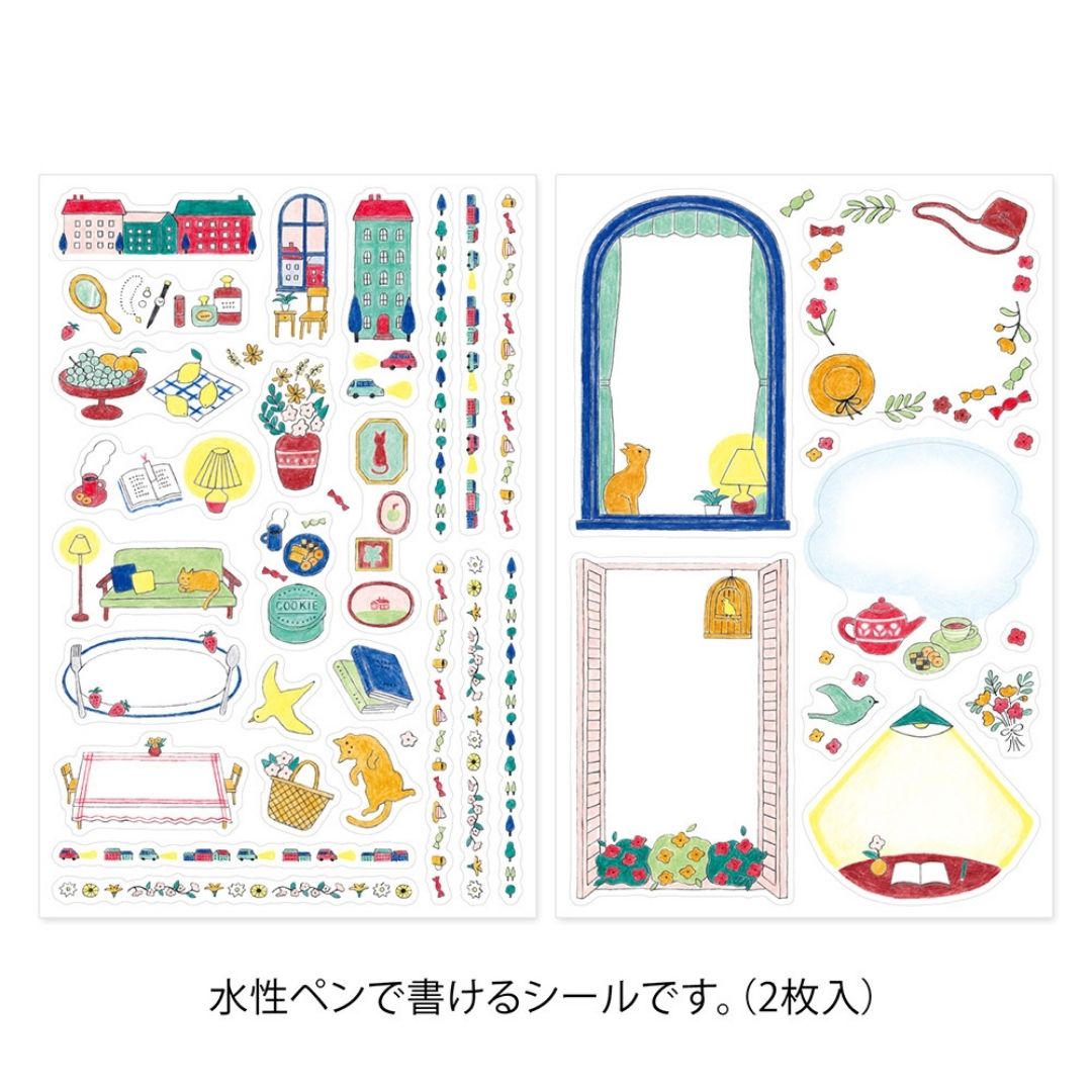 NEW Yuru Log Sticker Sheets x2 - Daily Life - Midori