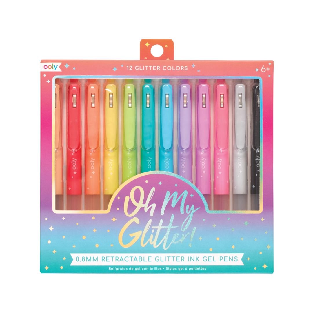 Oh My Glitter! Retractable Gel Pens - Set of 12 - Ooly