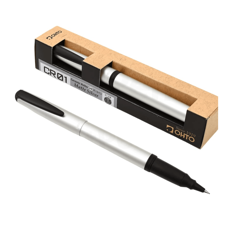 OHTO Ceramic Rollerball Pen CR01 Matte Silver - OHTO